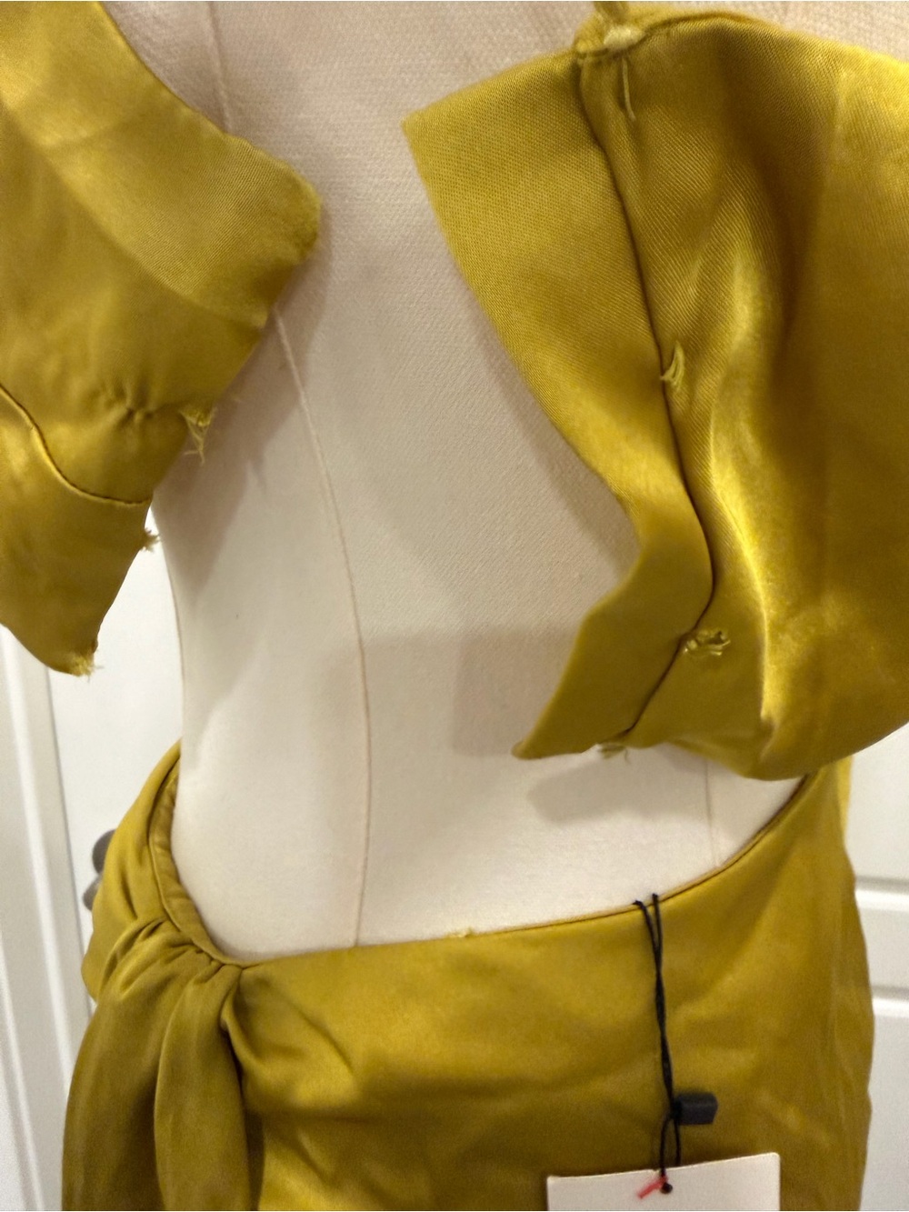 Zara One-Shoulder Draped Set in Mustard - Picture 7 of 9